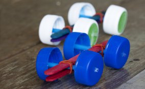 riciclo creativo tappi plastica