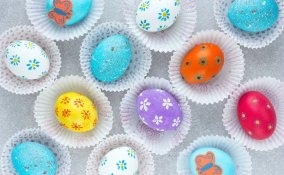 decorare uova polistirolo, decorare uova di Pasqua