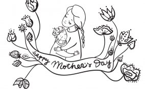 festa mamma, biglietti auguri, colorare