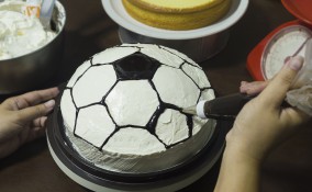 torte a tema calcio, torte decorate calcio, torta calcio