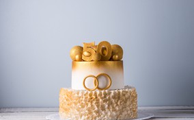 torte 50 anni matrimonio, torte pasta di zucchero