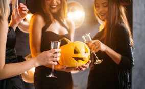 festa, halloween, adulti