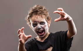zombie, trucco, bambino