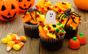cupcake halloween pasta di zucchero, decorazioni halloween pasta di zucchero, cupcake halloween