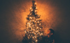 mettere luci albero natale