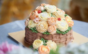 flower cake, torte con fiori, fiori in crema di burro