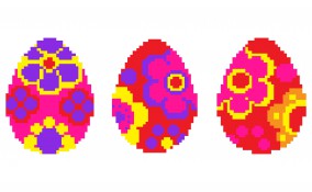 pixel art pasqua, coding pasqua