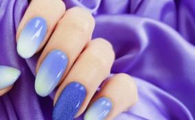 nail art gradiente, manicure, decorazione unghie