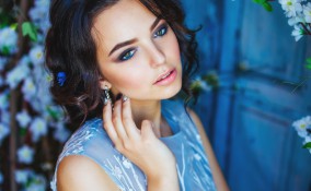 trucco, cerimonia, blu