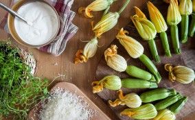 fiori di zucca, ricetta light, al forno