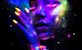 nail art, fluo, decorazione unghie