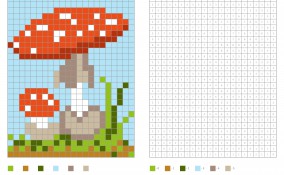 pixel art autunno, schemi pixel autunno