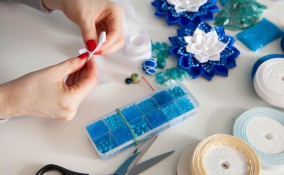 fiori fai da te raso, fiori kanzashi fai da te