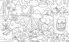 disegni natalizi da colorare, disegni natale da colorare