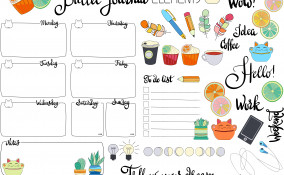 bullet journal idee da stampare, bullet journal