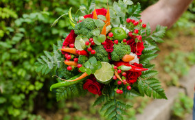 bouquet sposa verdure, bouquet verdure, bouquet ortaggi