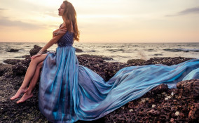 matrimonio, sera, spiaggia