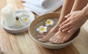 pediluvio, piedi, idratazione