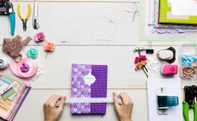 decorare copertina album decoupage, come decorare copertina album, copertina album fai da te 