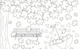 disegni paesaggi autunnali da colorare, disegni autunno da colorare