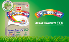 Il 100% della performance di L’Acchiappacolore Azione Completa con un impatto ridotto sull’ambiente!