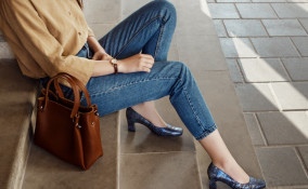 jeans vita alta, come indossare, look giorno