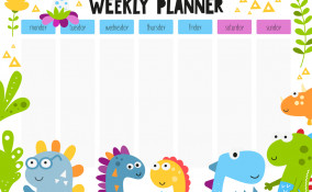 planning settimanale bambini da stampare, planning settimanale bambini, planning settimanale da stampare