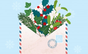 immagini di Natale, vischio, agrifoglio