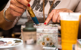 come fissare decoupage, come rifinire decoupage