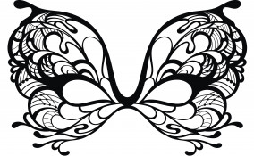 maschera farfalla da colorare, maschera farfalla, maschera da colorare