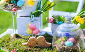 centrotavola, Pasqua, fiori