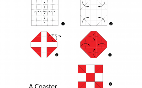 fare sottobicchieri origami