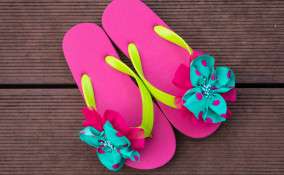 come decorare infradito, come abbellire infradito