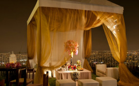 festa, terrazza, arredamento