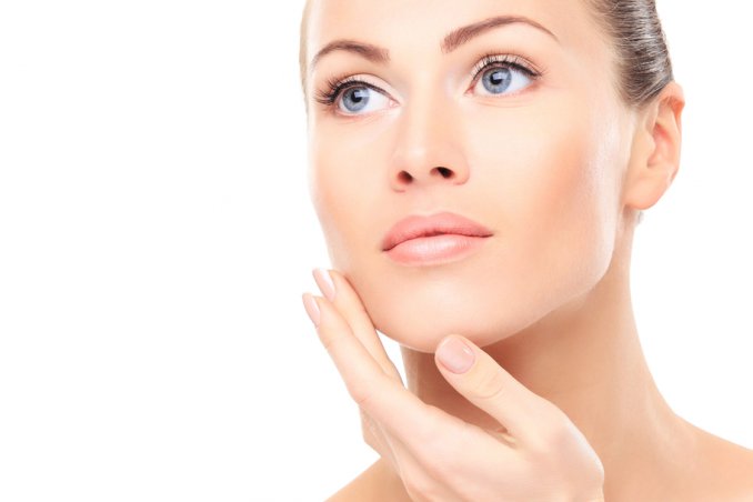 viso, rilassato, gesti, crema, giorno, donna