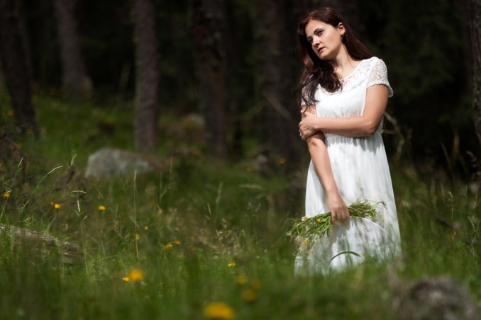 total, white, abito, corto