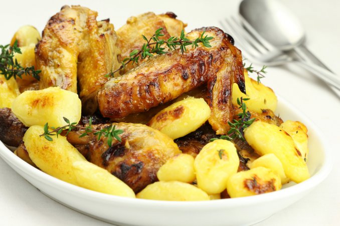 faraona forno patate pinoli olive taggiasche