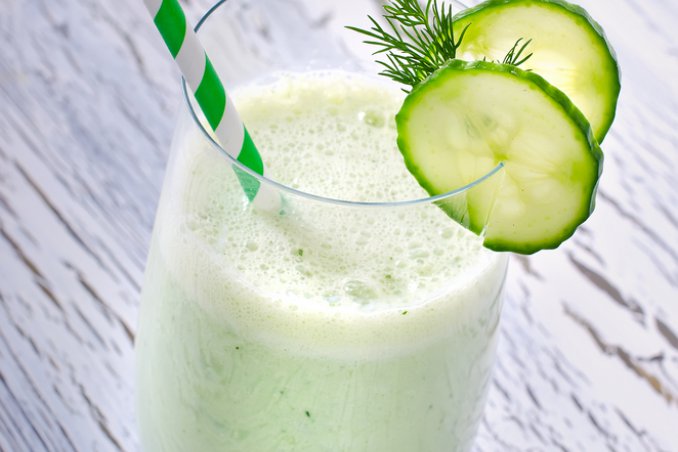 frullato vegetariano smoothie cetriolo