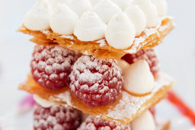 millefoglie ai lamponi