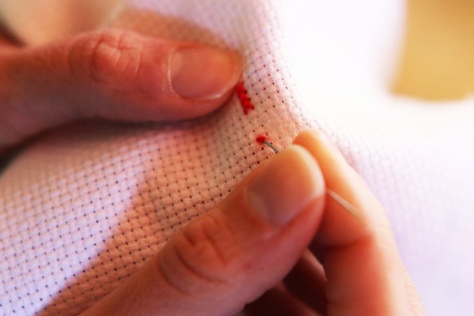 punto a croce, ricamo, come si fa, come si inizia