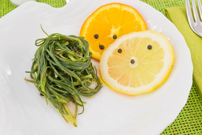 agretti, limone, contorno