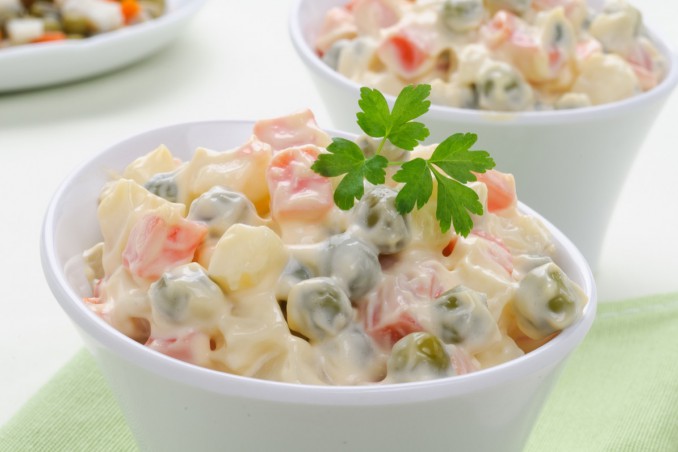 insalata russa leggera, ricetta, senza maionese