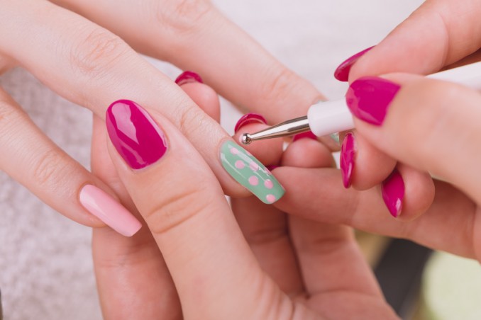 nail art, usare dotter, pois