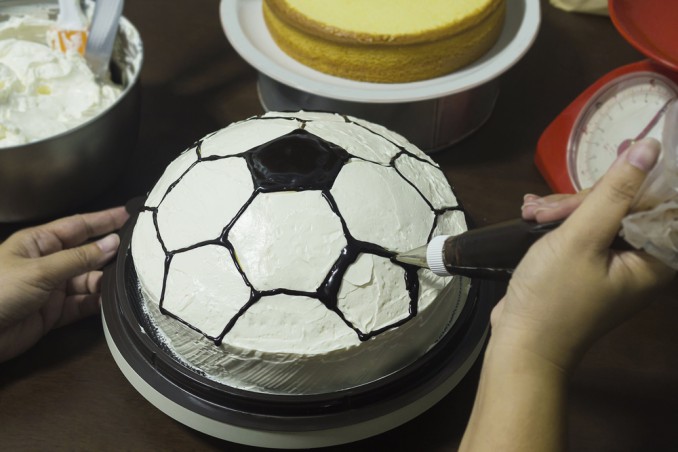 torte a tema calcio, torte decorate calcio, torta calcio