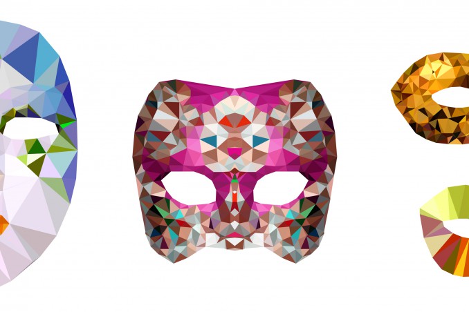 maschere carnevale cartoncino, decoupage carnevale, maschere carnevale fai da te