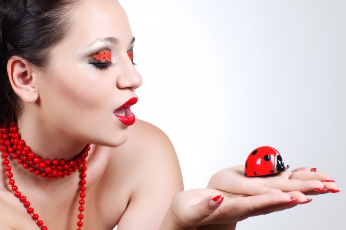 trucco, carnevale, coccinella