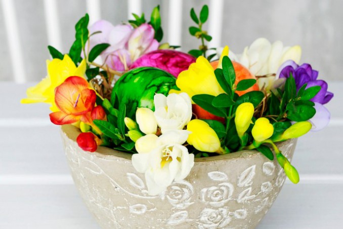 centrotavola primaverile, centrotavola primavera, centrotavola fai da te