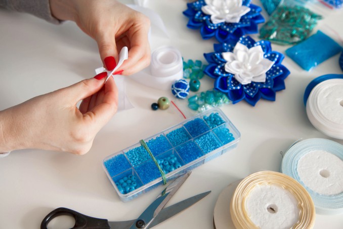 fiori fai da te raso, fiori kanzashi fai da te