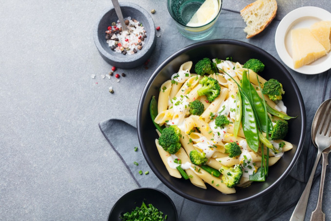 pasta, verdura, ricotta