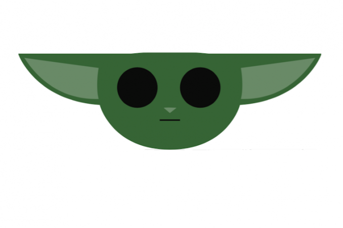 baby yoda cartolina